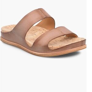 Kork-Ease Brown Leather Slide Sandal